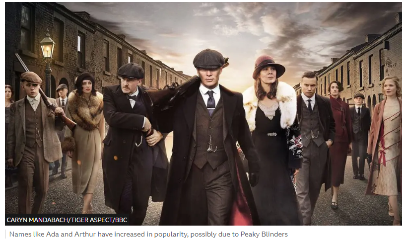 Baby names: Peaky Blinders 'may have inspired' choices