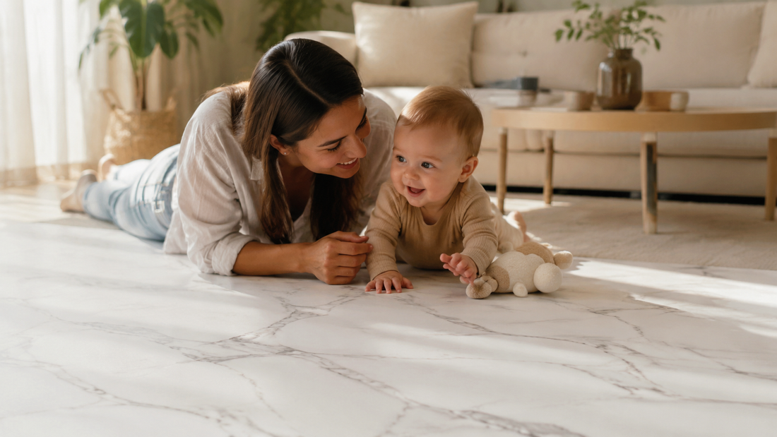 The Stone-Shed Illusion: Elevating Toddler Spaces with Marble TPU Roll Mats