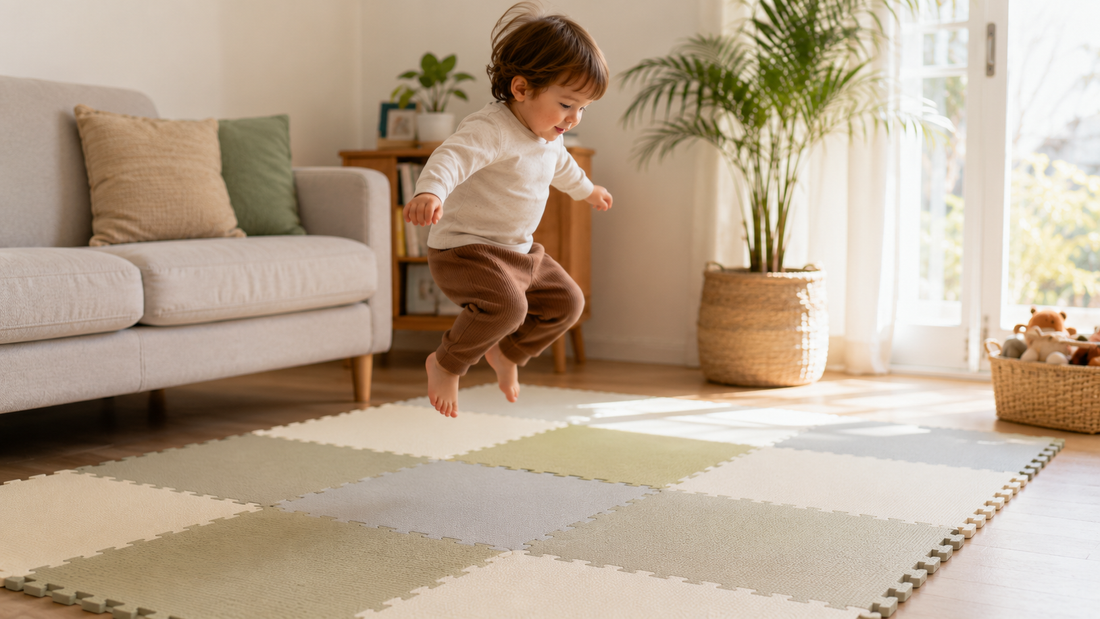 The Physics of Jumping: How Floor Elasticity Teaches Toddlers Rhythm