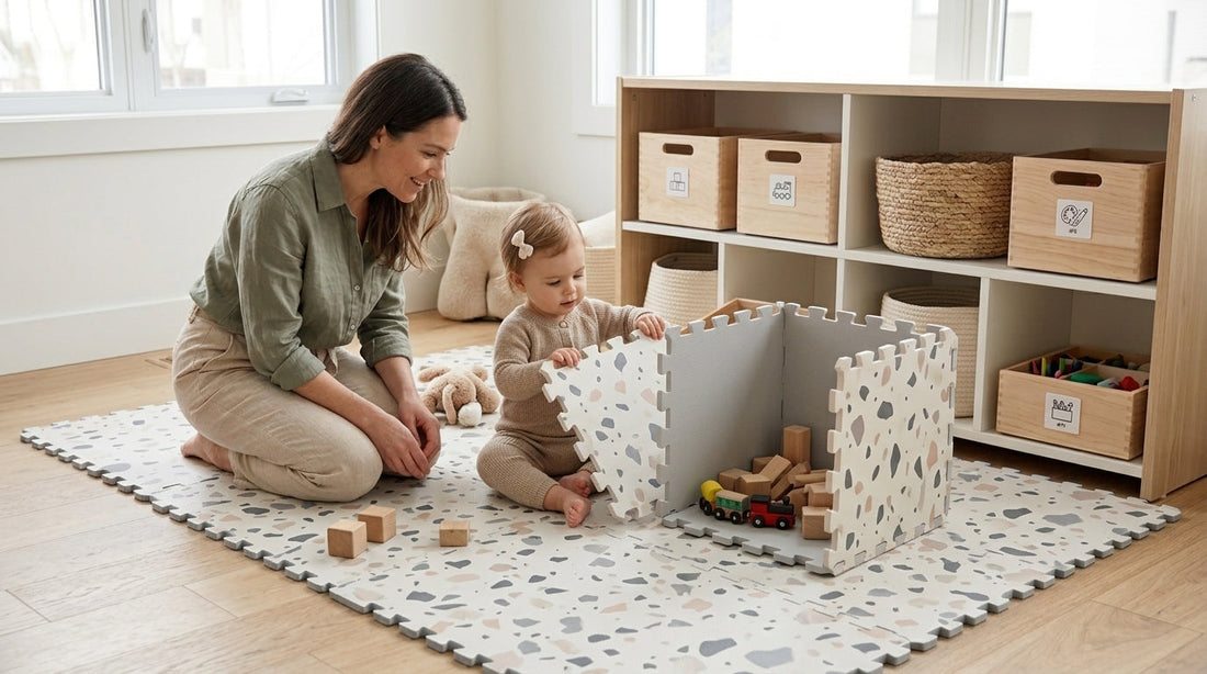 The Ultimate 2-in-1 Playroom Hack: Transforming EVA Puzzle Mats into Storage Bins