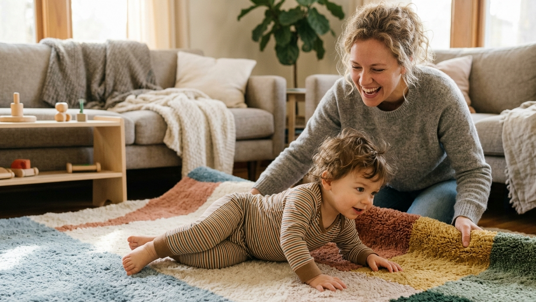 Why Does Your Toddler Intentionally Roll and Slide Across the Rug?
