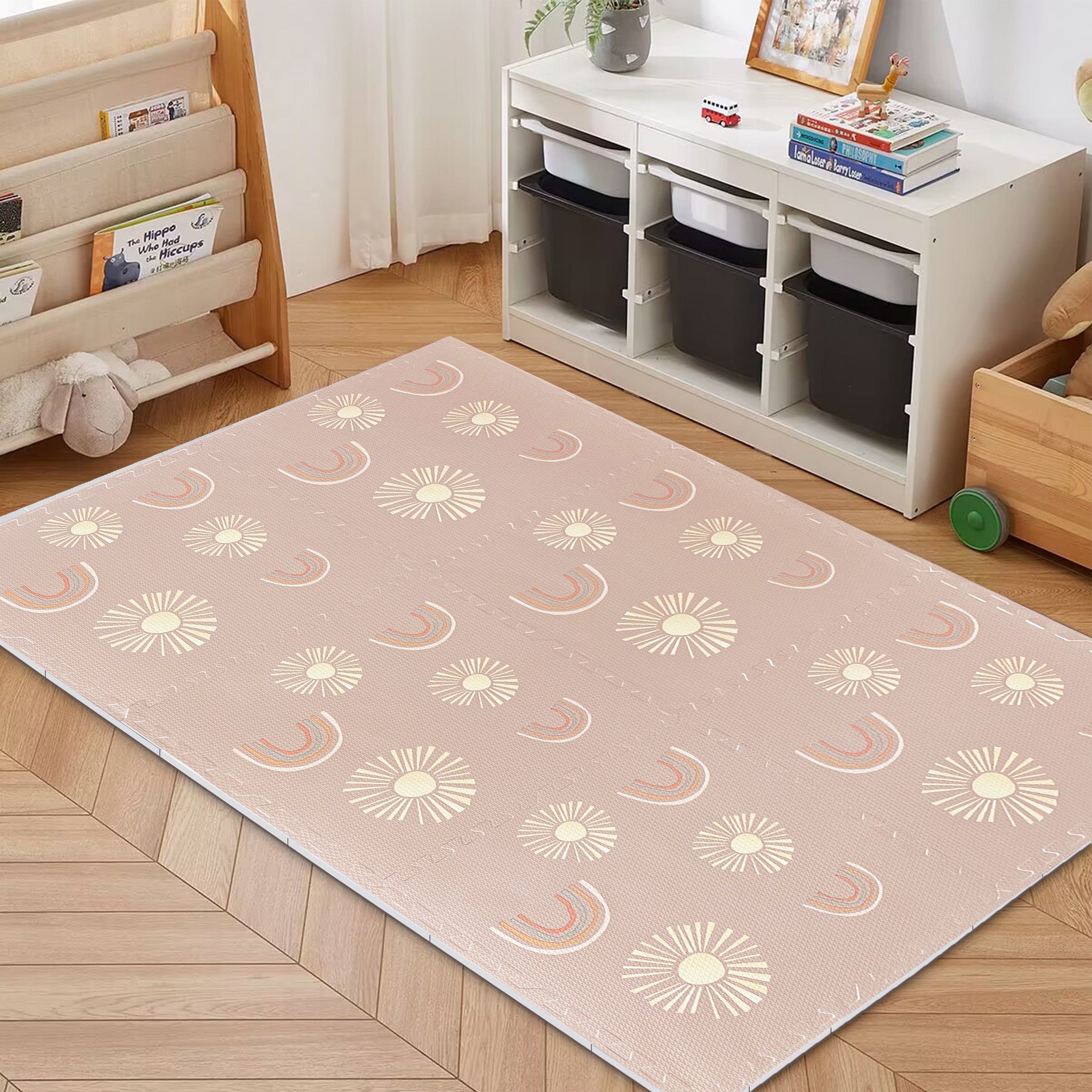 EVA Puzzle Mat - Pink Rainbow & Sun