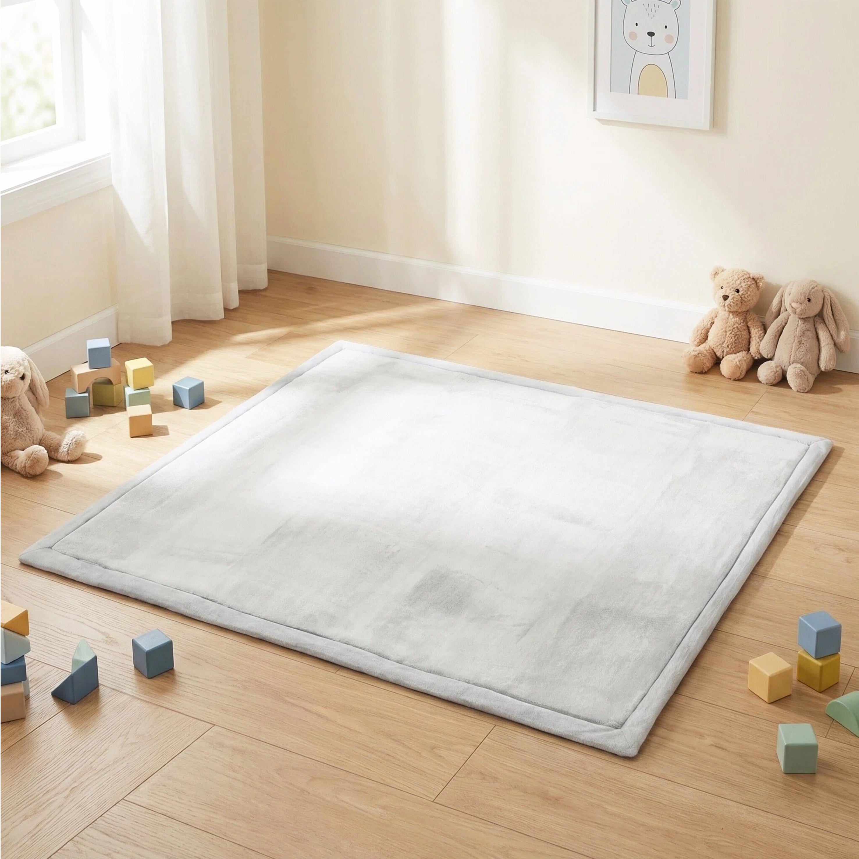 Coral Velvet Memory Foam Mat-Grey