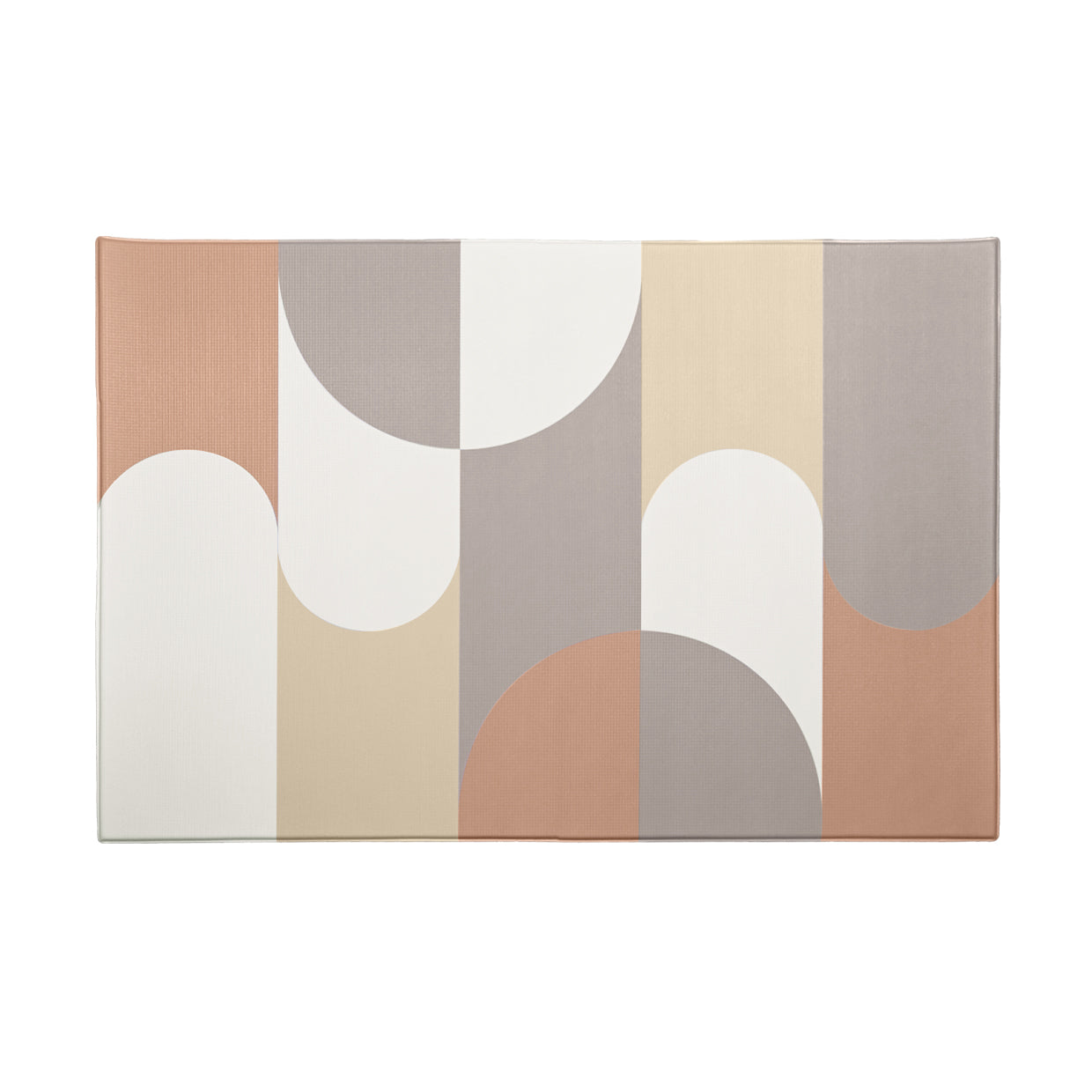 TPU Play Mat - White Line + Brown Abstract
