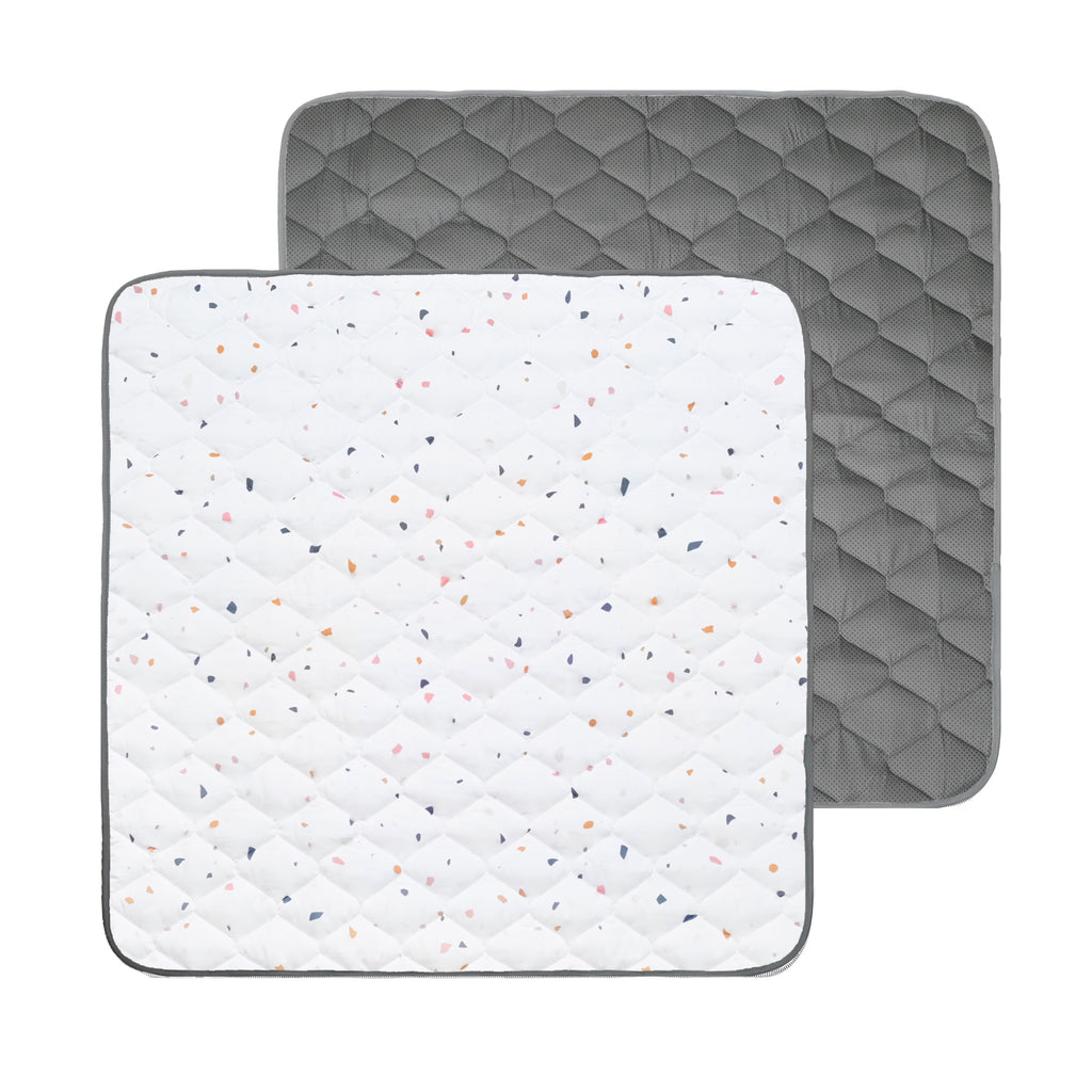 Fabric Play Mat - White Terrazzo