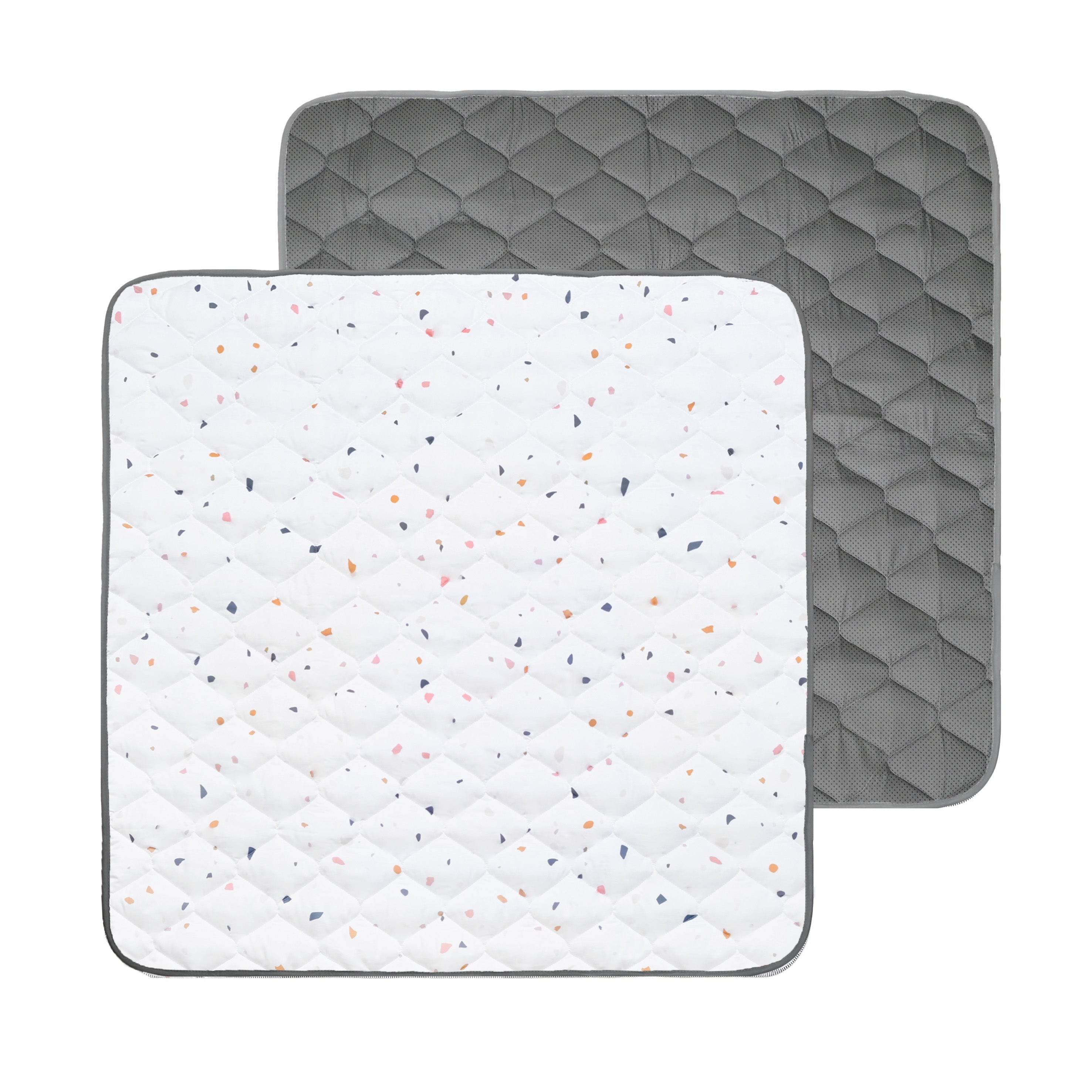 Fabric Play Mat - White Terrazzo