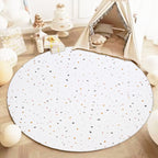 TPU Play Mat - Orbicular White Terrazzo + White Rainbow