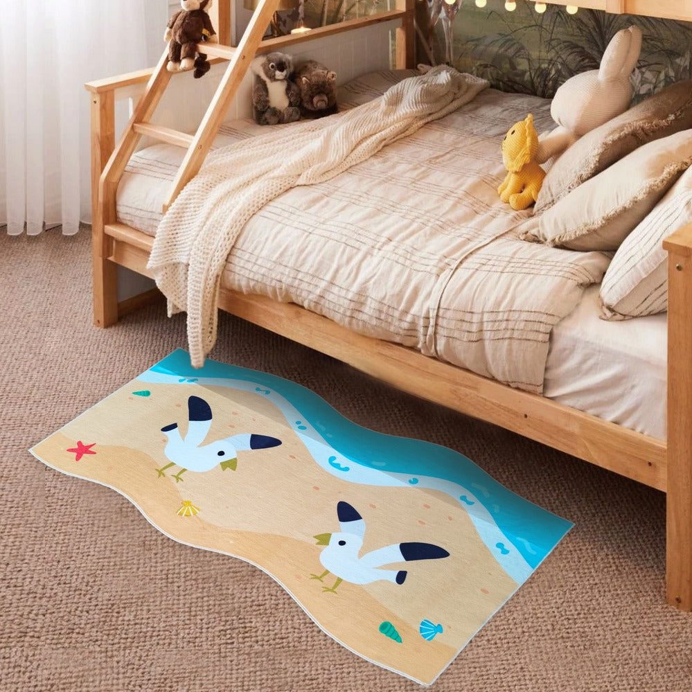 Kids Rug - Beach & Seagull