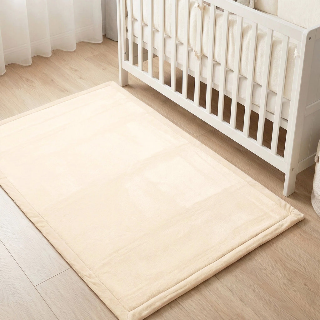 Coral Velvet Memory Foam Mat -Beige