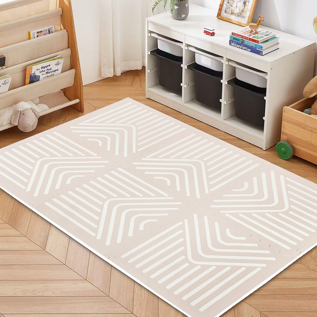 EVA Puzzle Mat - Tribal Geometry - Sandy