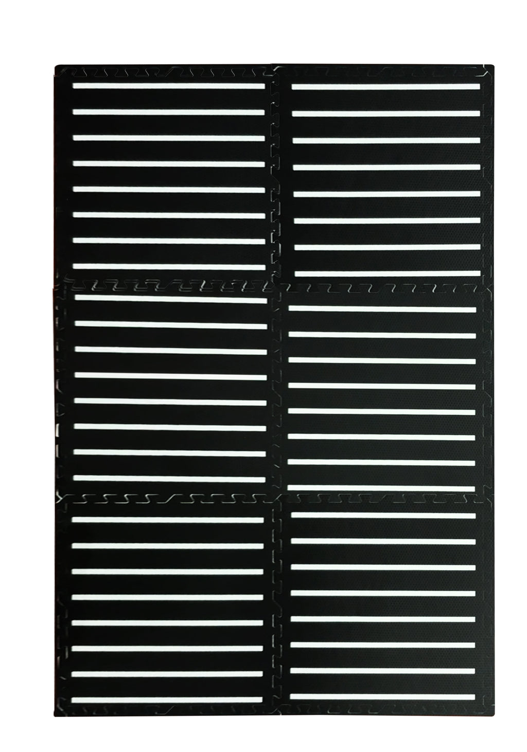 EVA Puzzle Mat Black & White Stripes