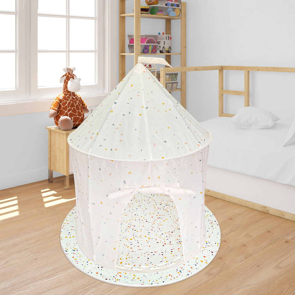 EVA Puzzle Mat - Orange Terrazzo Circle Mat
