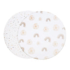TPU Play Mat - Orbicular White Terrazzo + White Rainbow
