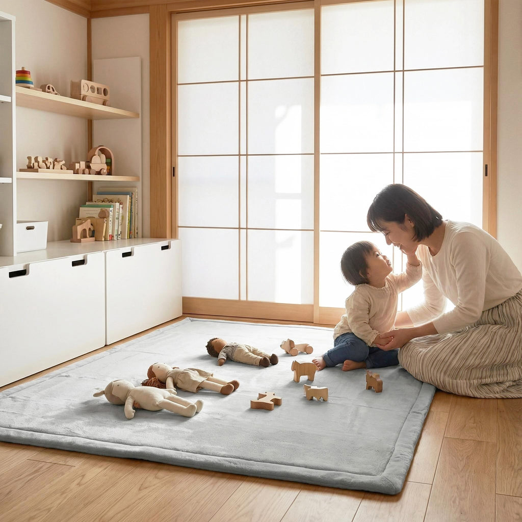 Coral Velvet Memory Foam Mat-Grey