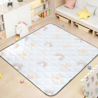 Fabric Play Mat - White Rainbow