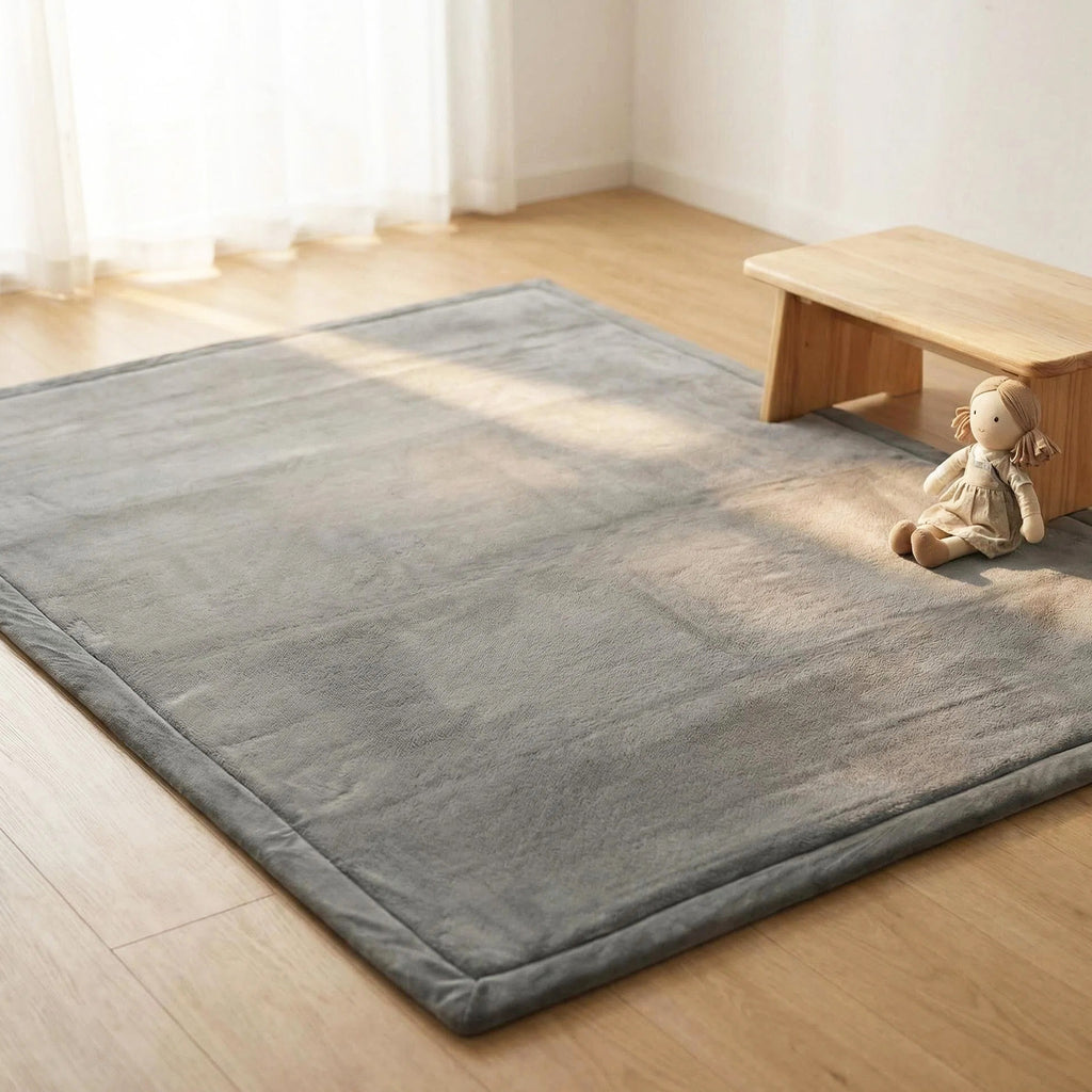 Coral Velvet Memory Foam Mat-Dark Grey