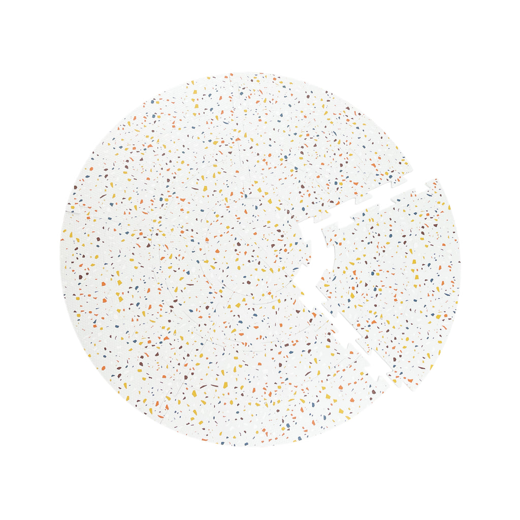 EVA Puzzle Mat - Orange Terrazzo Circle Mat