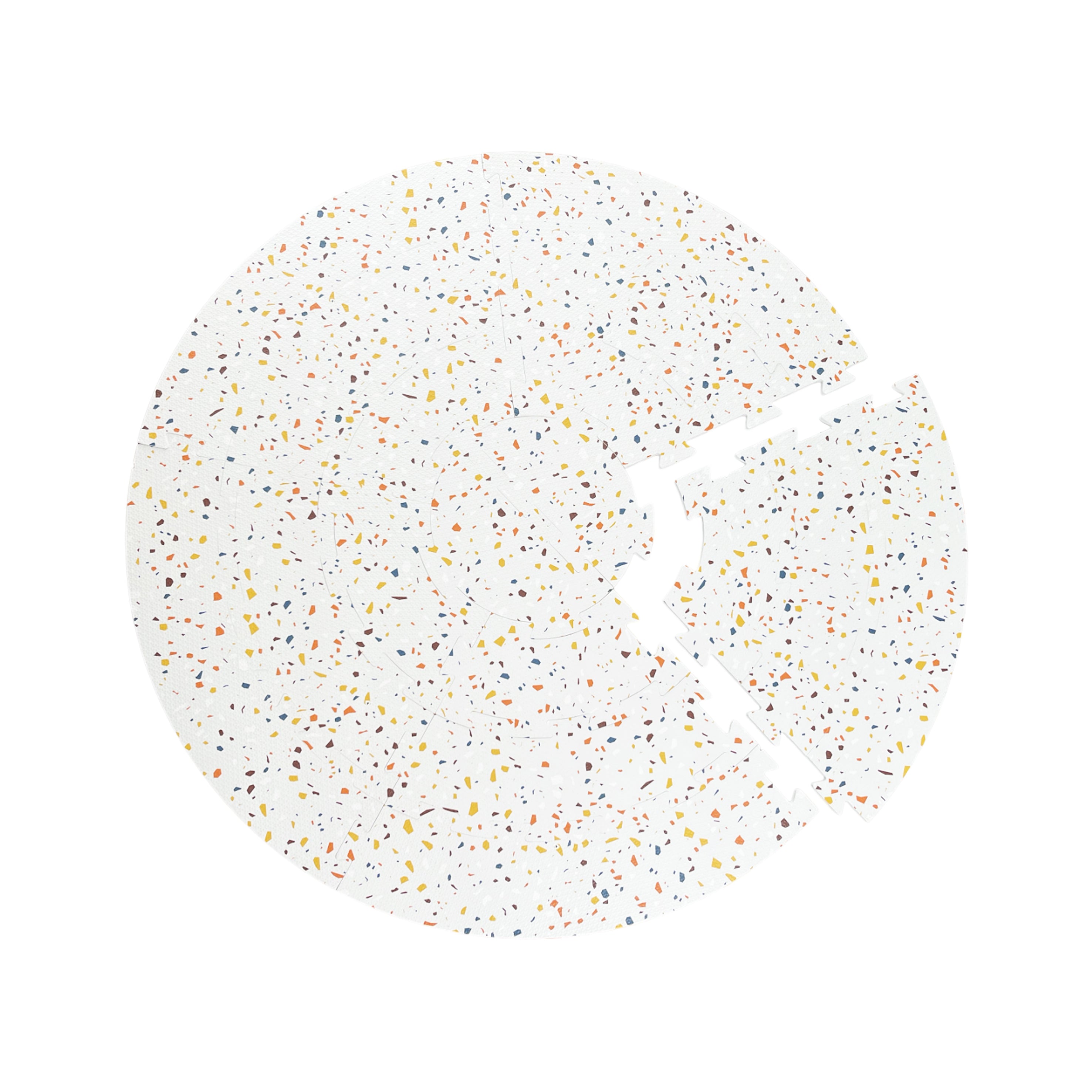 EVA Puzzle Mat - Orange Terrazzo Circle Mat