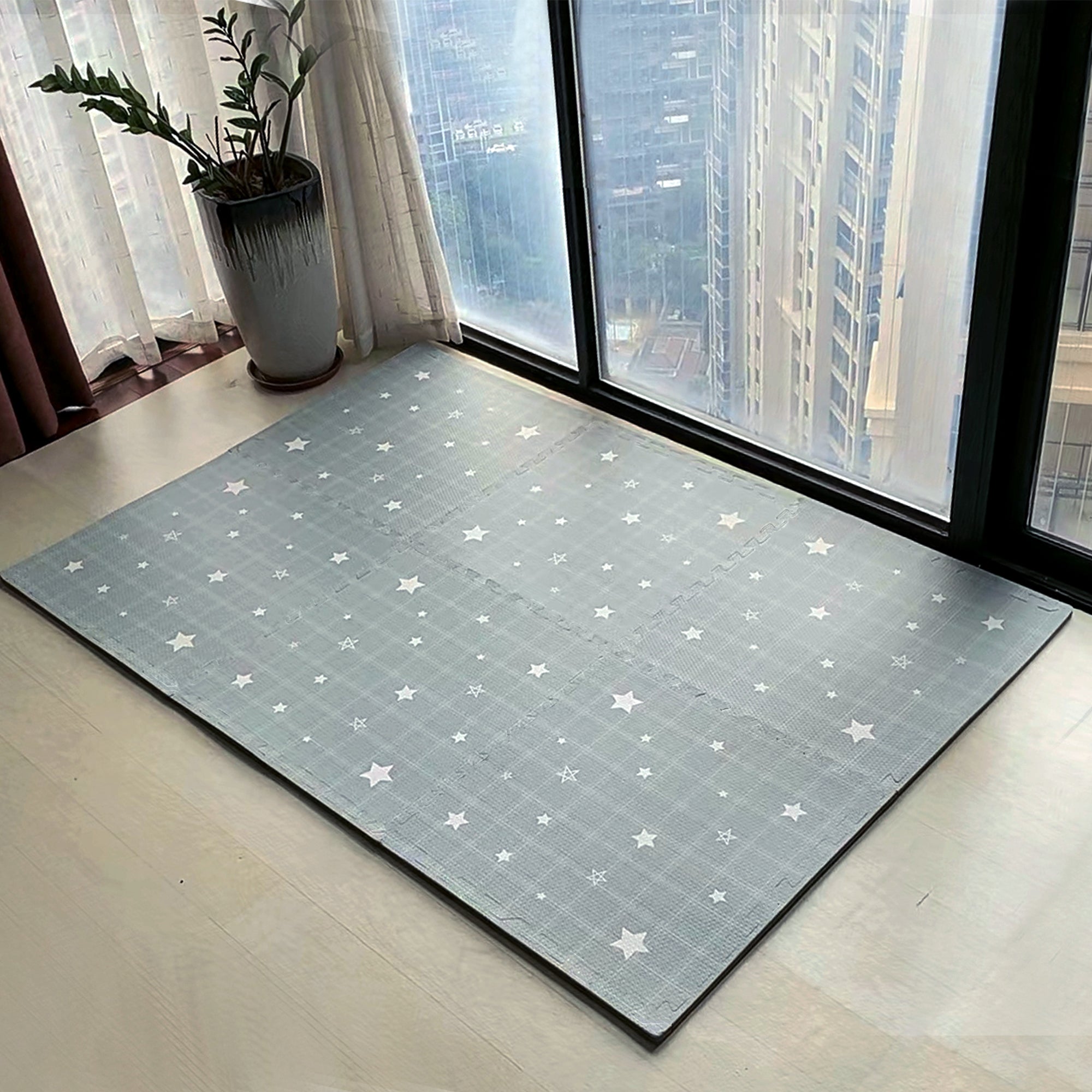 EVA Puzzle Mat - Gray Star