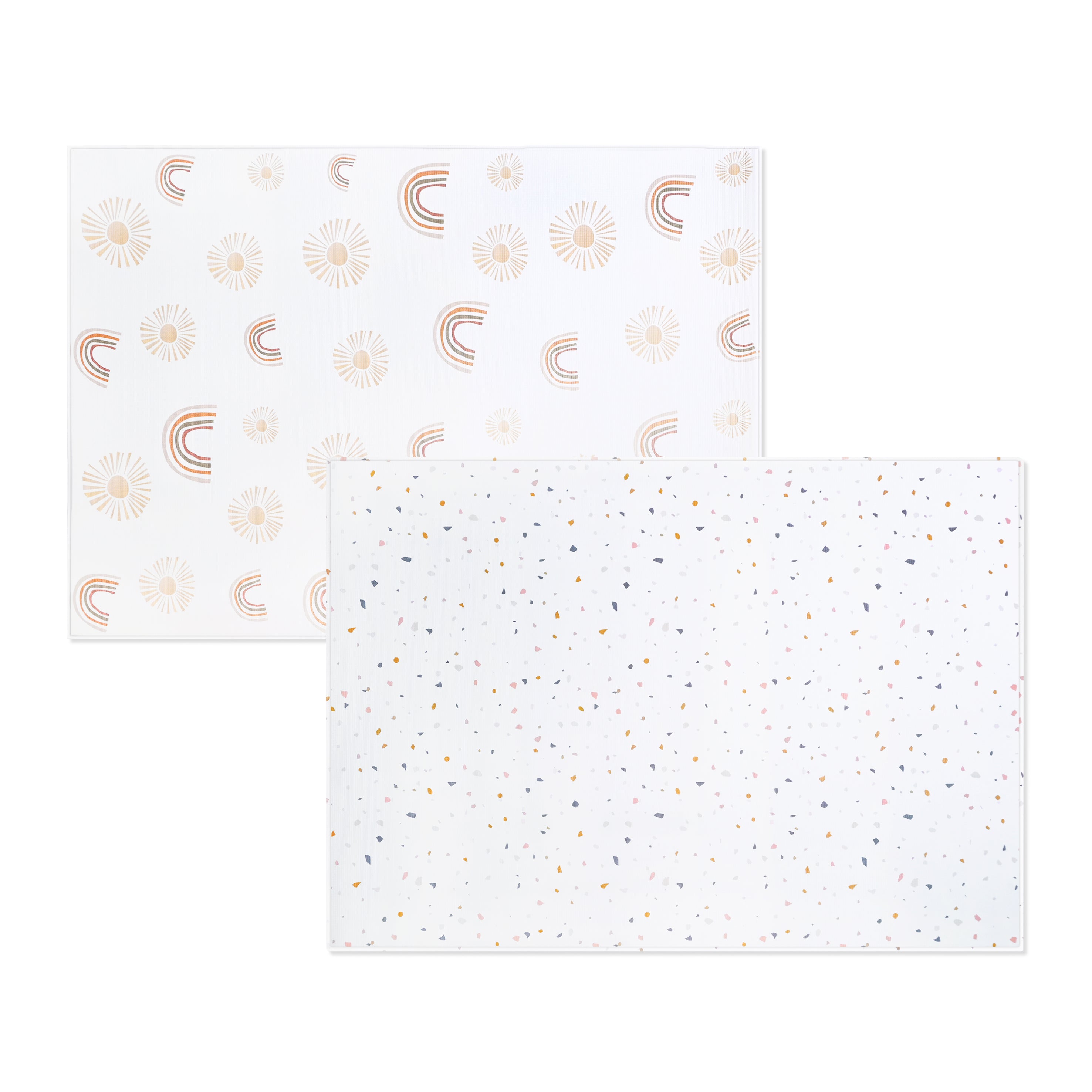 TPU Play Mat - White Terrazzo + White Rainbow