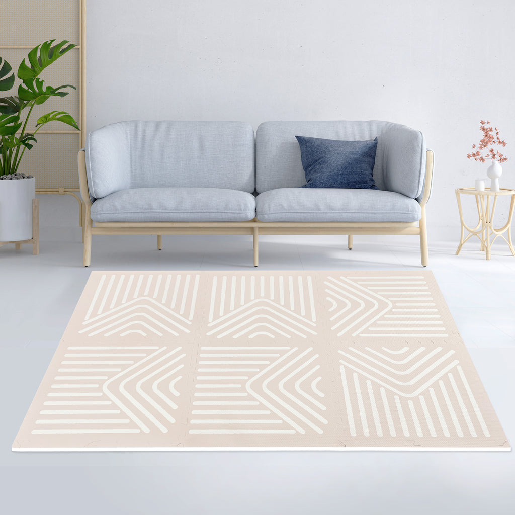 EVA Puzzle Mat - Tribal Geometry - Sandy