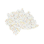 EVA Puzzle Mat - Orange Terrazzo Circle Mat