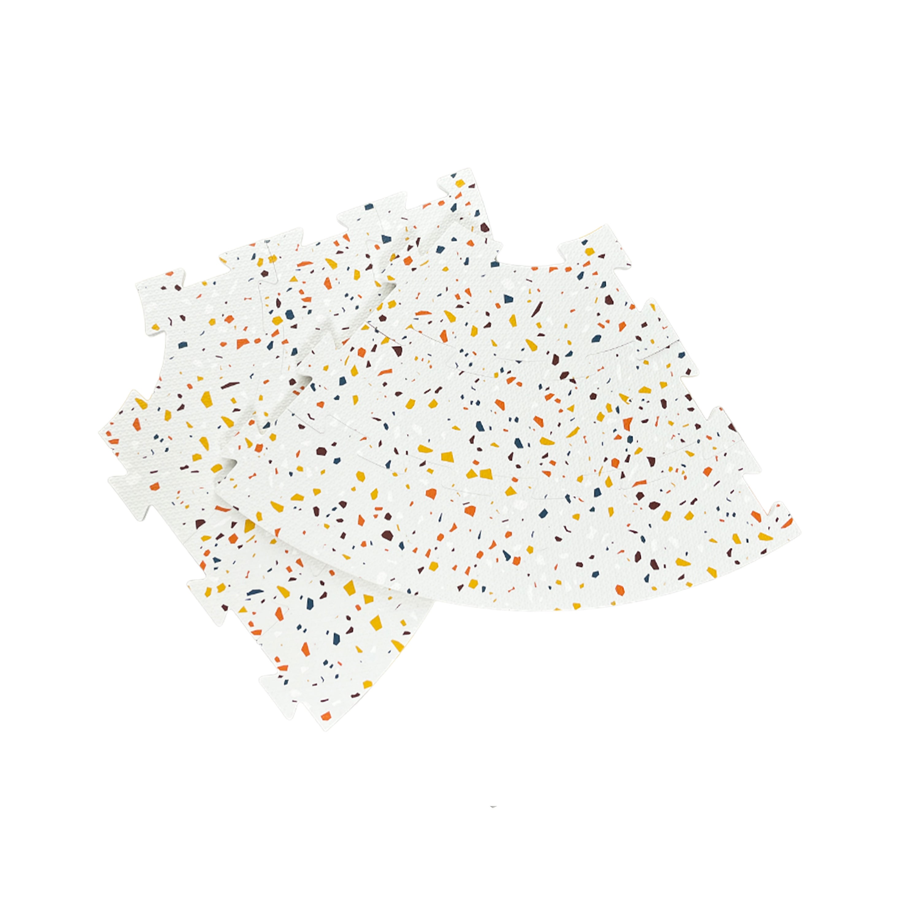 EVA Puzzle Mat - Orange Terrazzo Circle Mat