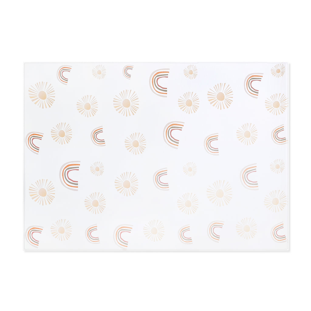 TPU Play Mat - White Terrazzo + White Rainbow