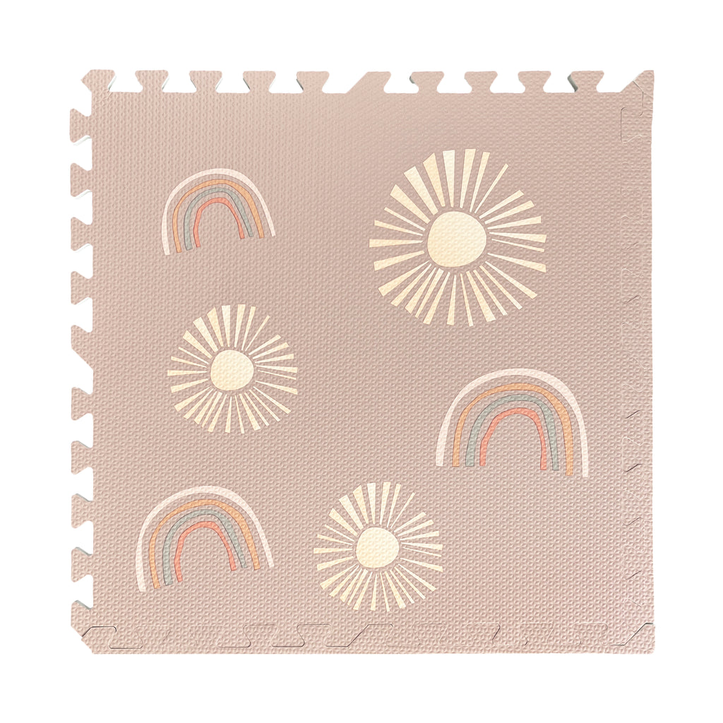 EVA Puzzle Mat - Pink Rainbow & Sun