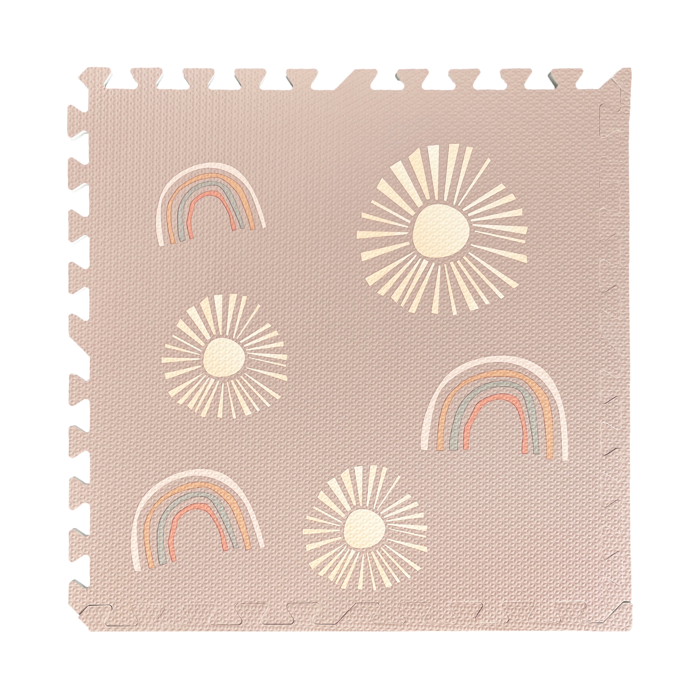 EVA Puzzle Mat - Pink Rainbow & Sun