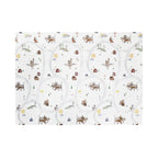 XPE Foldable Play Mat Brown Terrazzo + White Airplane Track