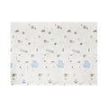 XPE Foldable Play Mat White Terrazzo + Beige Train Track