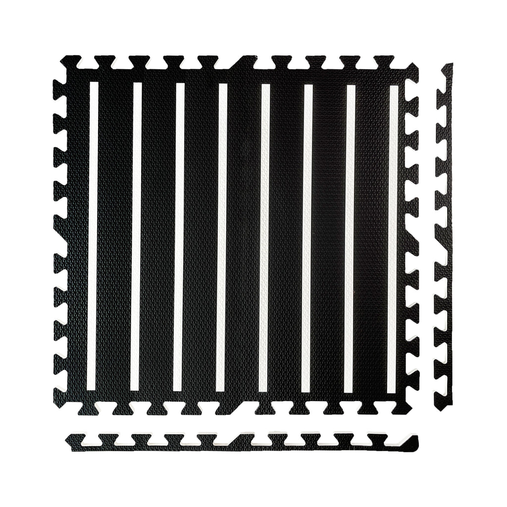 EVA Puzzle Mat Black & White Stripes