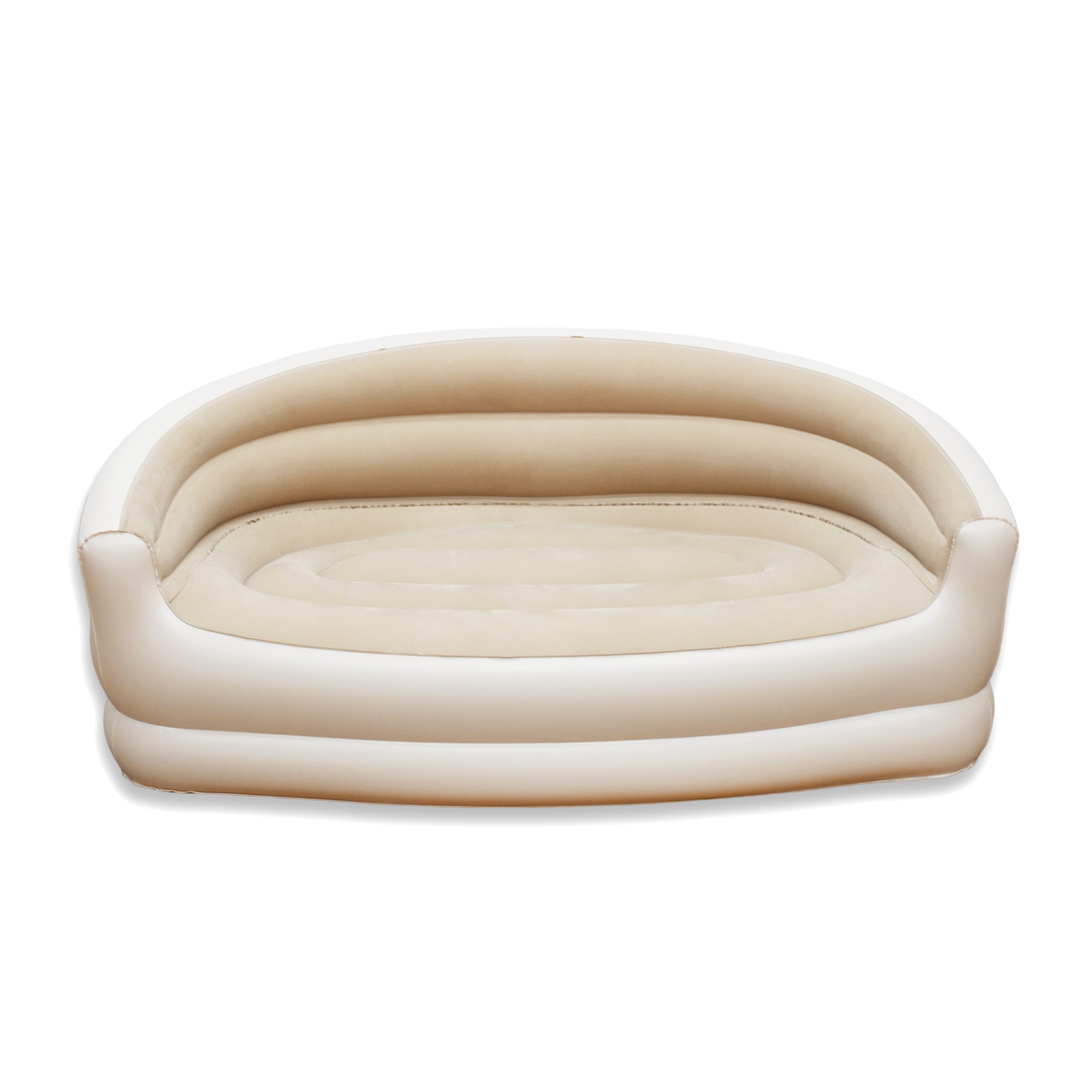 Portable Two-Seater Inflatable Kids' Chair – Cream