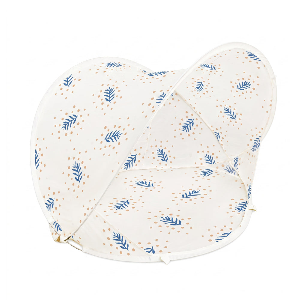 Beach Tent - Blue Botanical Leaf