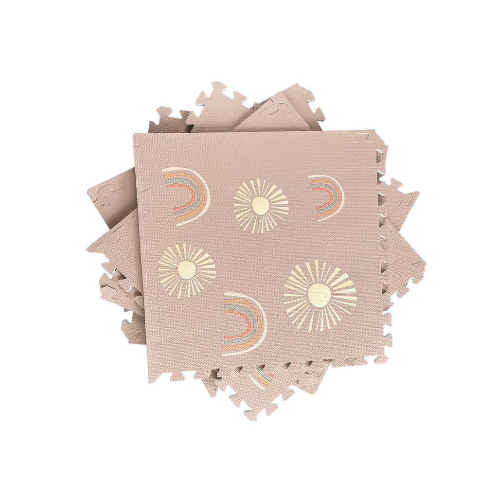 EVA Puzzle Mat - Pink Rainbow & Sun