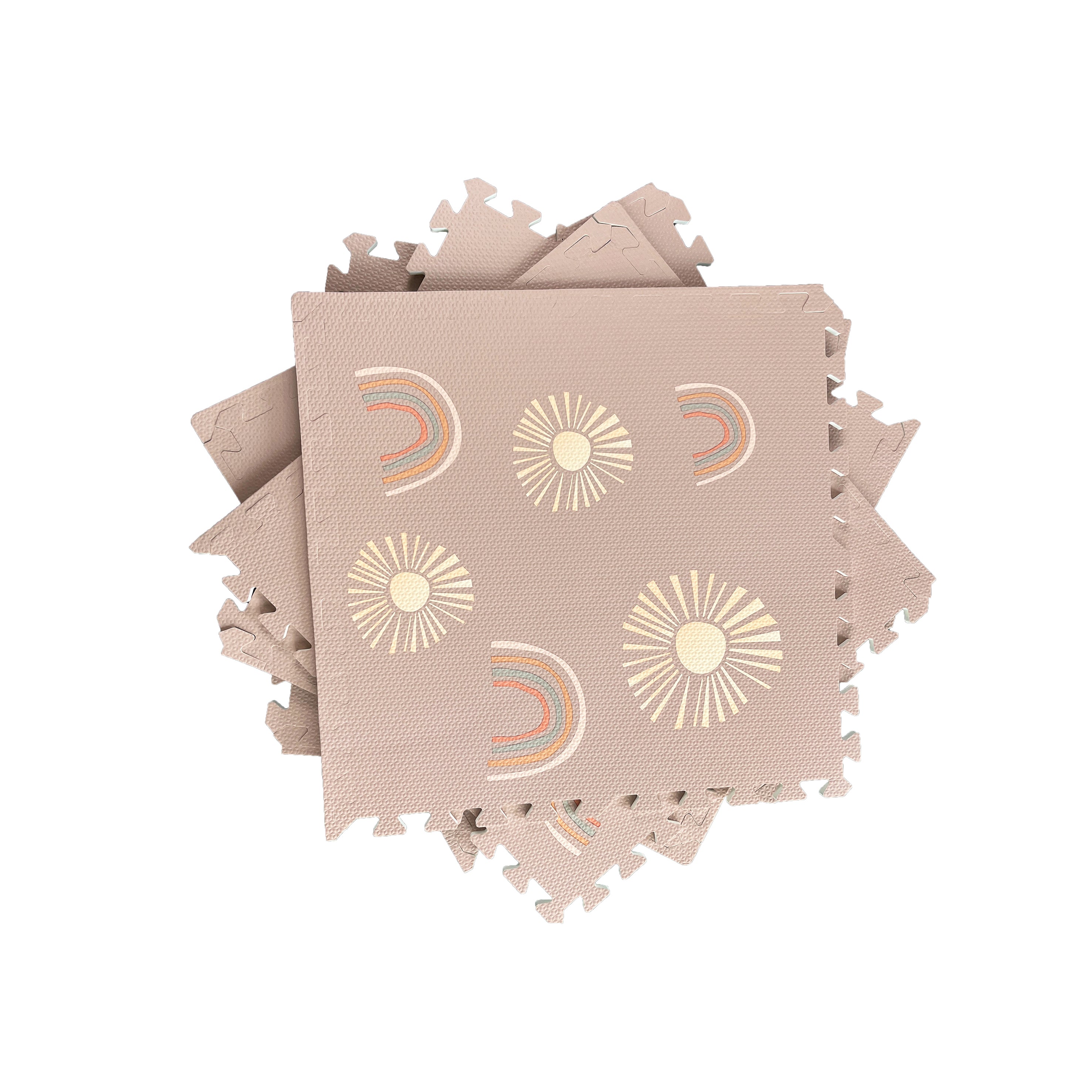 EVA Puzzle Mat - Pink Rainbow & Sun
