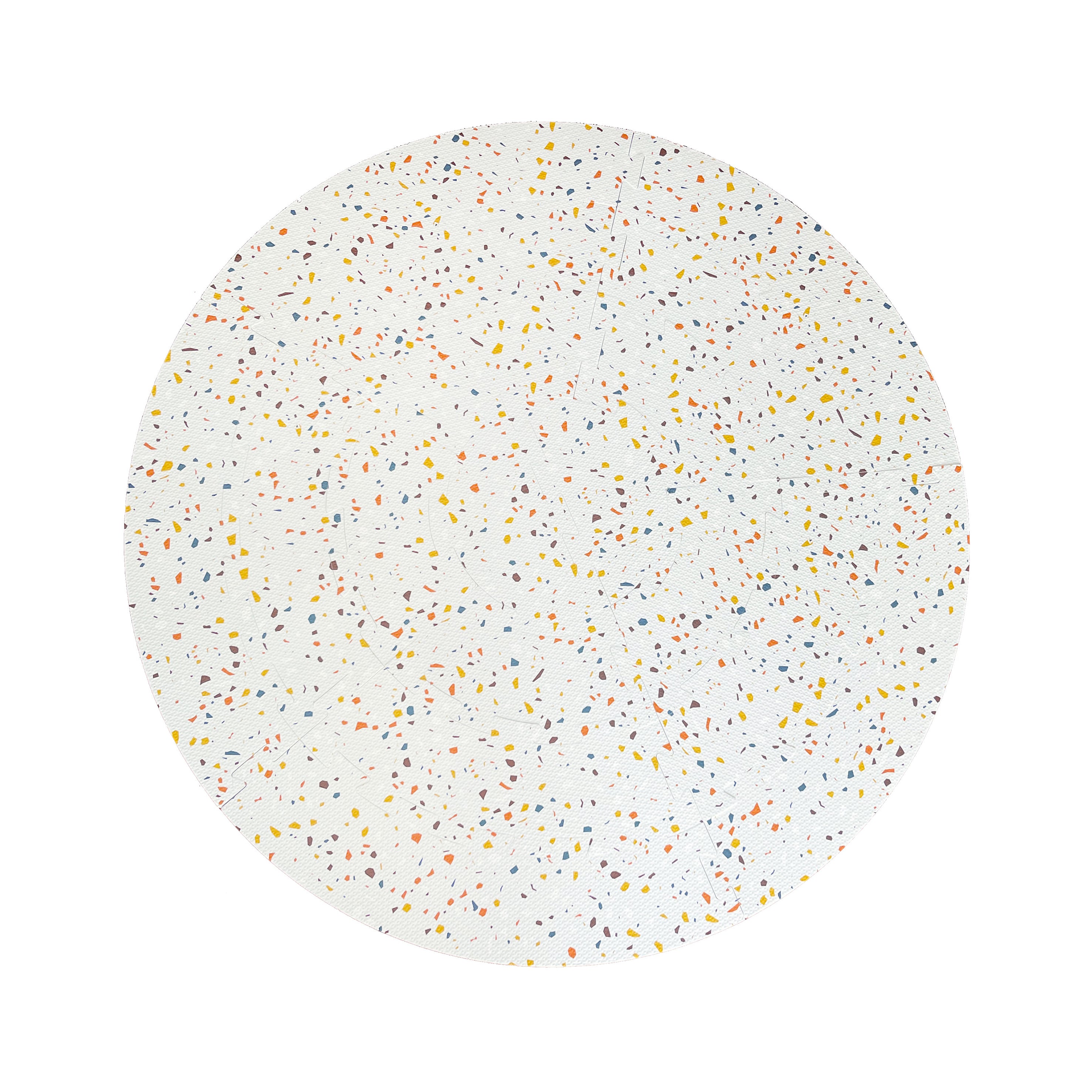EVA Puzzle Mat - Orange Terrazzo Circle Mat