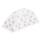 Bed Tent Canopy - Blue Botanical Leaf