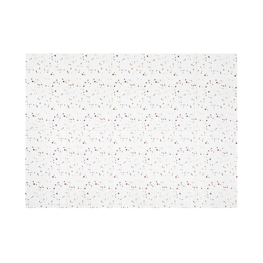 XPE Foldable Play Mat Brown Terrazzo + White Airplane Track