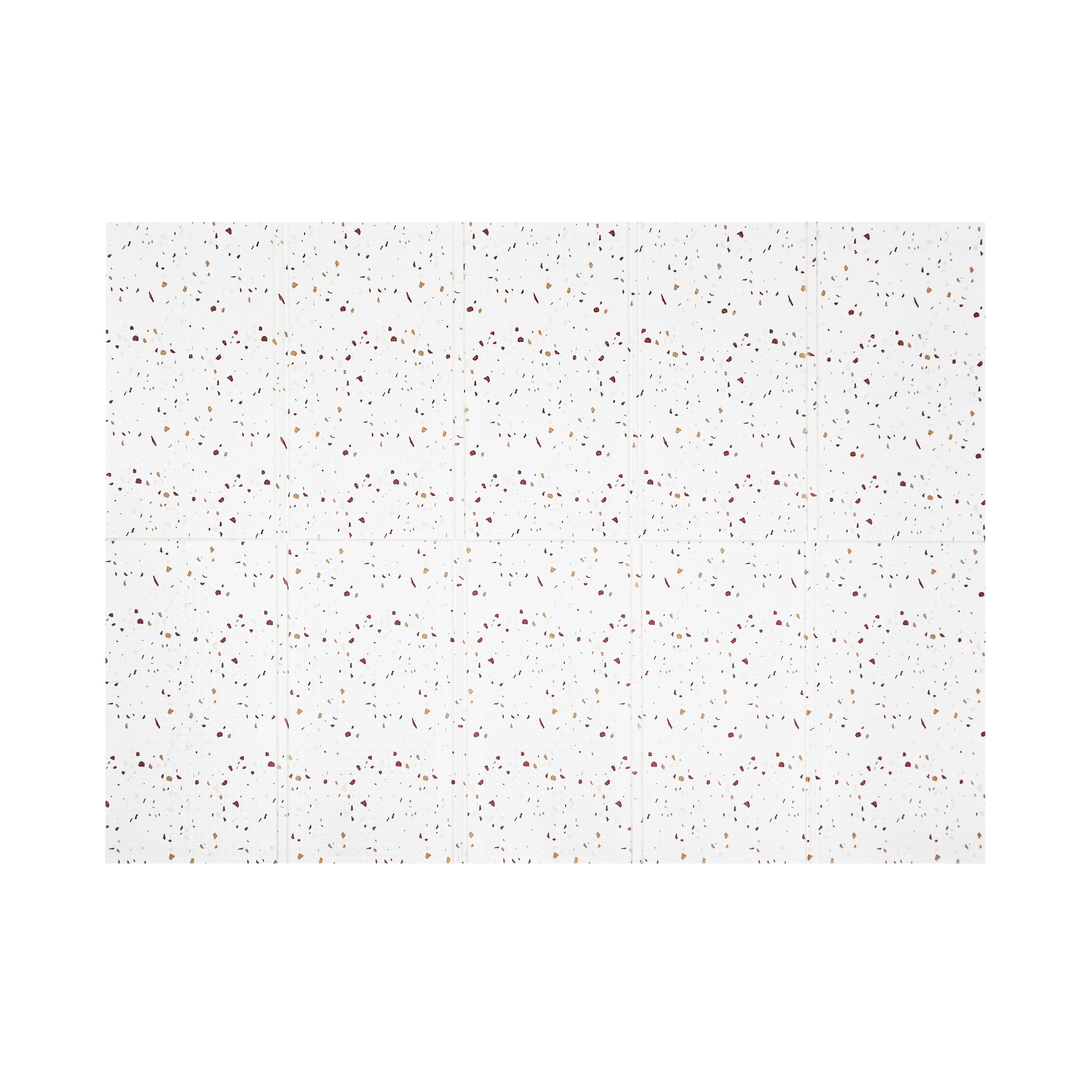 XPE Foldable Play Mat Brown Terrazzo + White Airplane Track