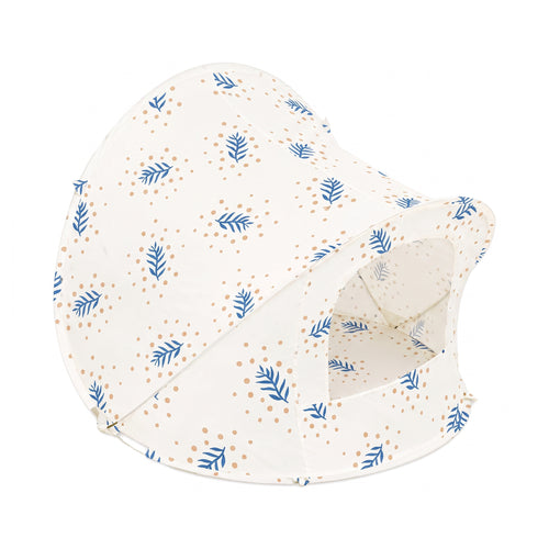 Beach Tent - Blue Botanical Leaf