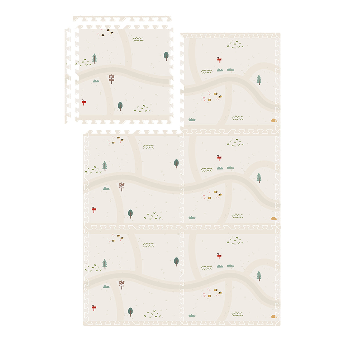 EVA Printed Play Mat-Farm Life-Interactive Stickers