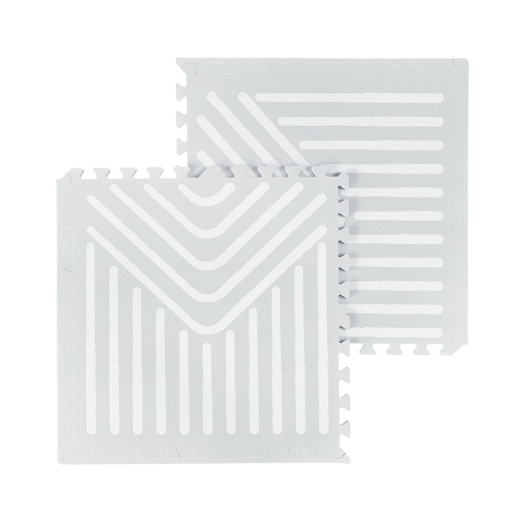 EVA Puzzle Mat - Tribal Geometry - Grey