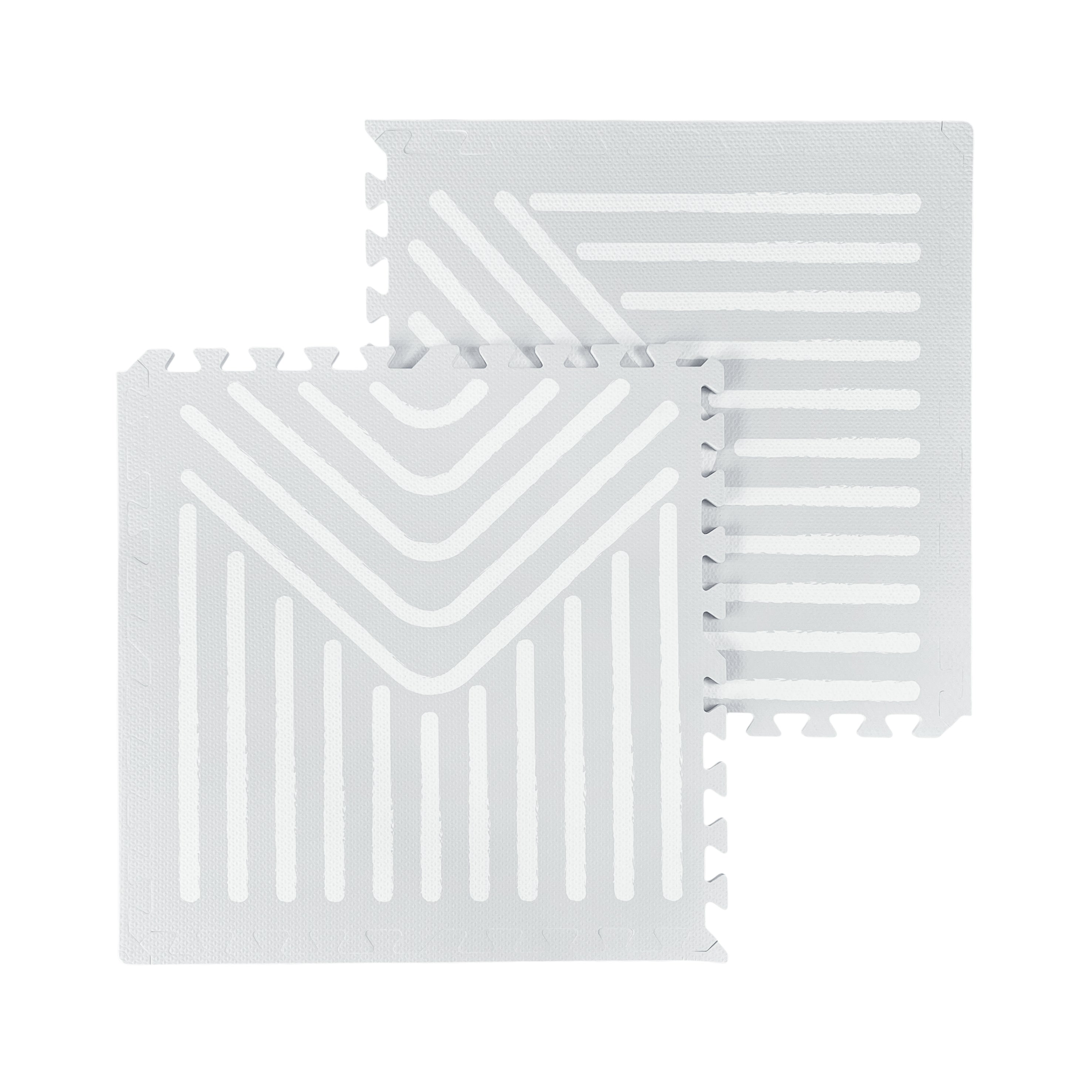 EVA Puzzle Mat - Tribal Geometry - Grey