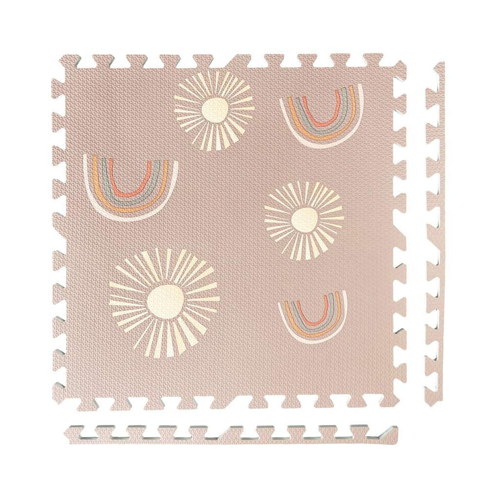 EVA Puzzle Mat - Pink Rainbow & Sun