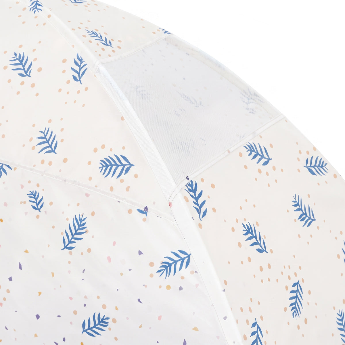 Bed Tent Canopy - Blue Botanical Leaf