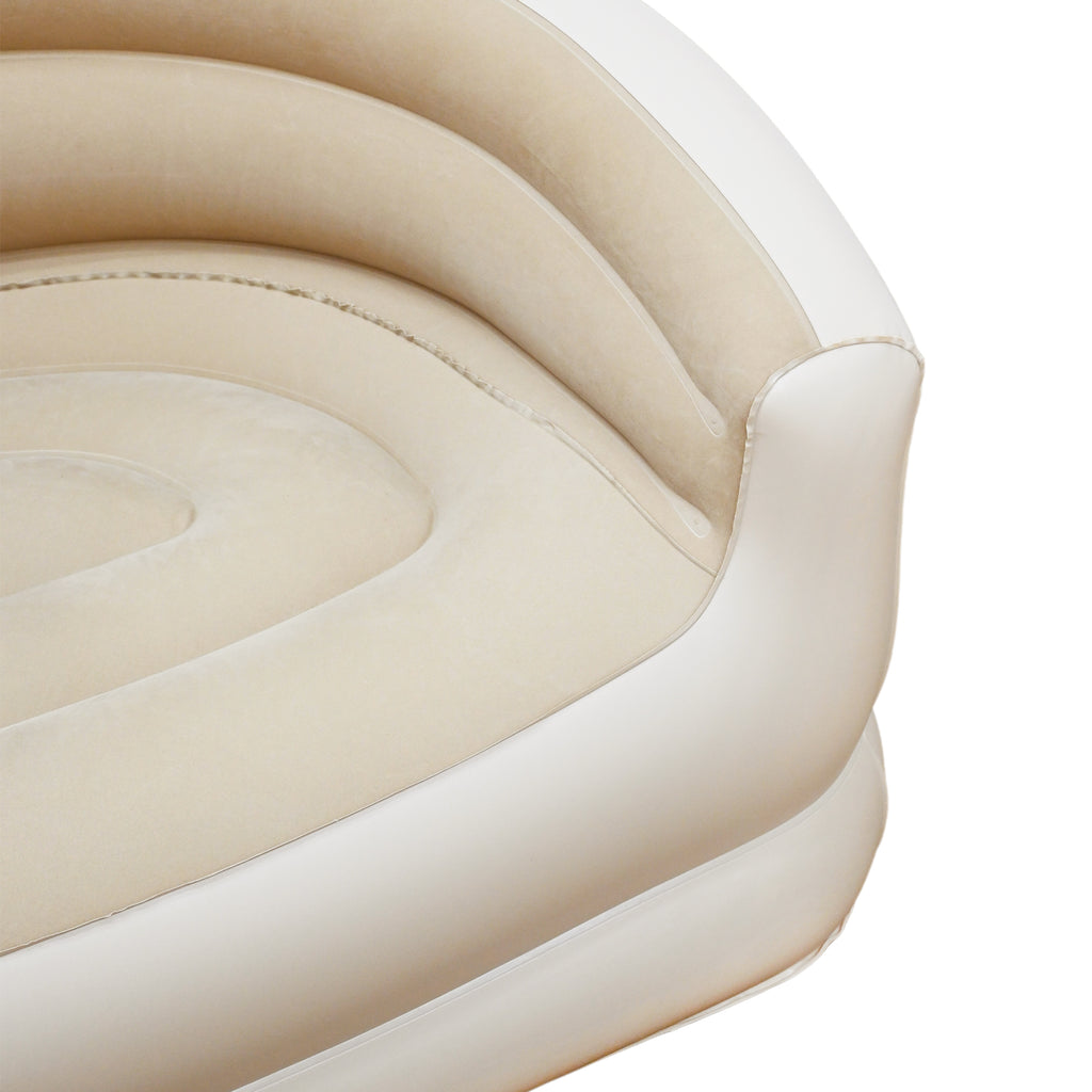 Portable Two-Seater Inflatable Kids' Chair – Cream