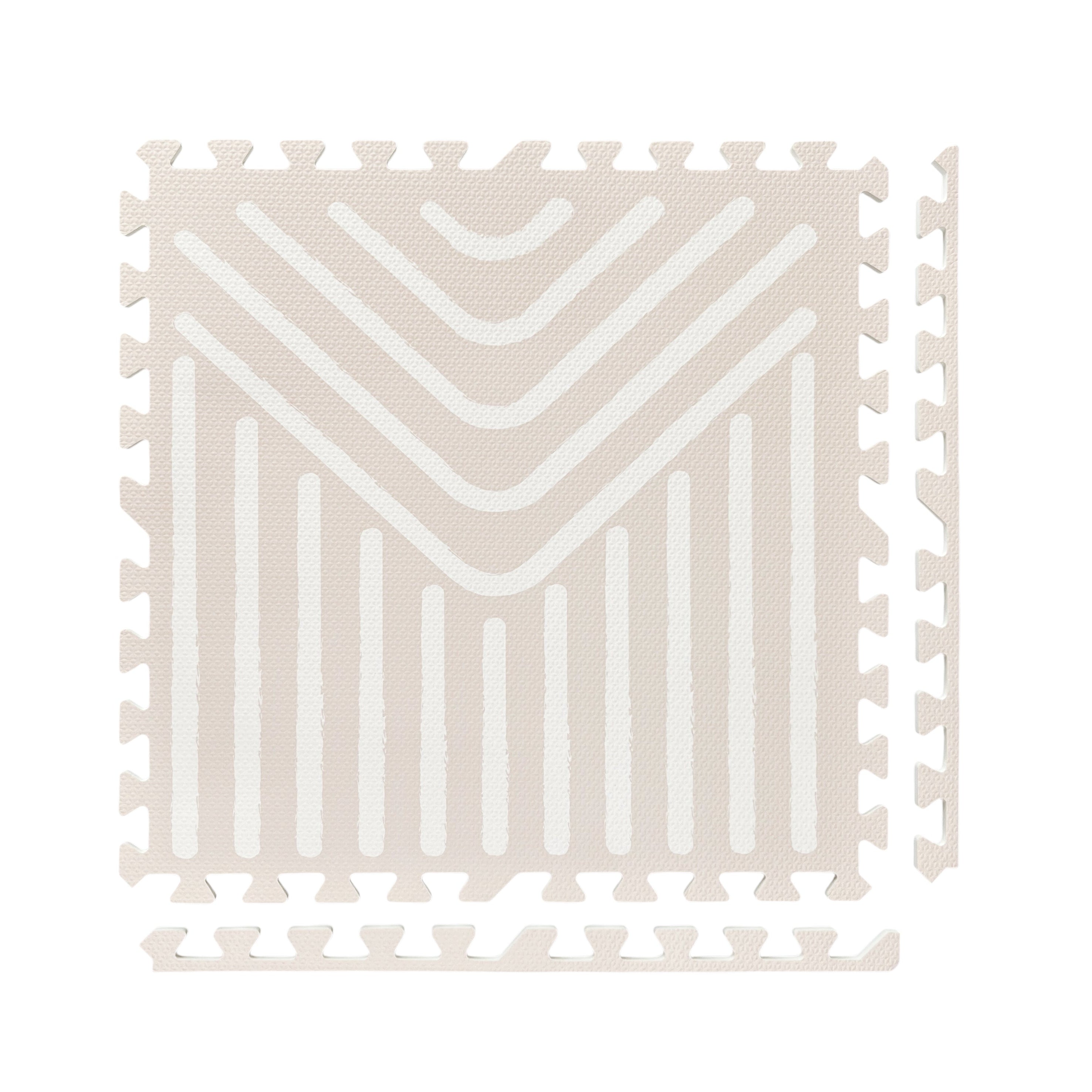 EVA Puzzle Mat - Tribal Geometry - Sandy