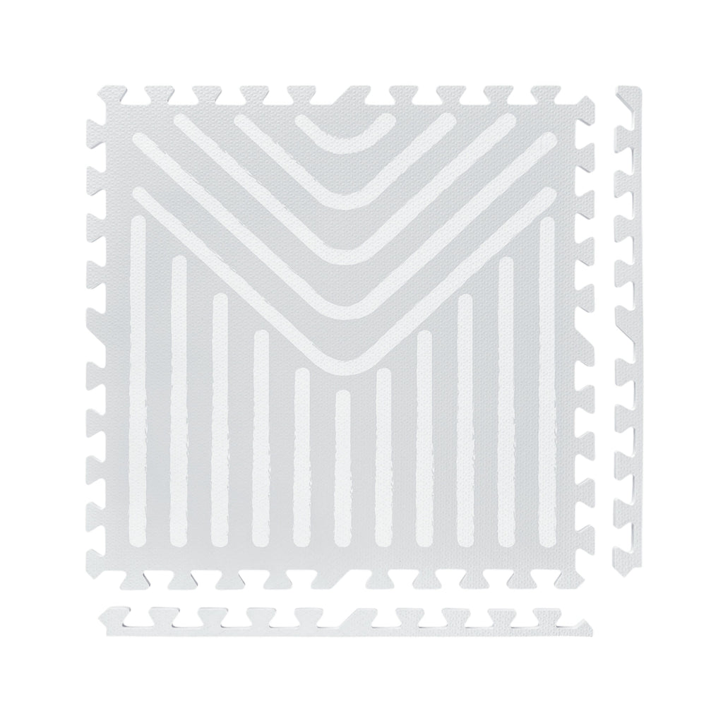 EVA Puzzle Mat - Tribal Geometry - Grey